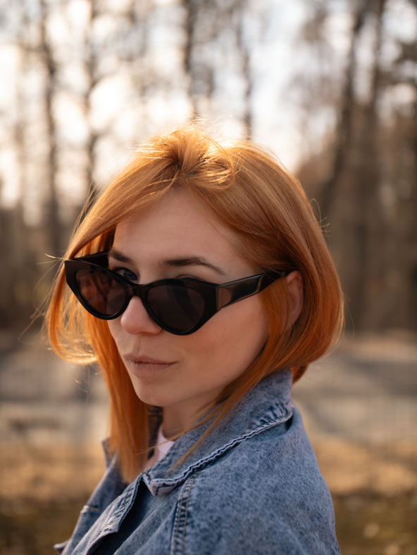 VEYREY VeyRey Acetat polarisierte Cat-Eye Sonnenbrille Zurgug