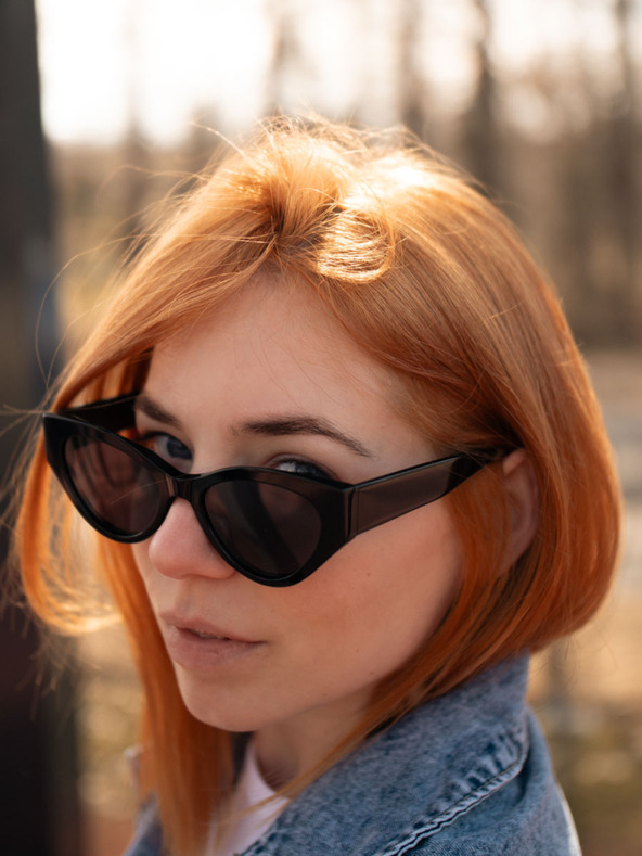 VEYREY VeyRey Acetat polarisierte Cat-Eye Sonnenbrille Zurgug