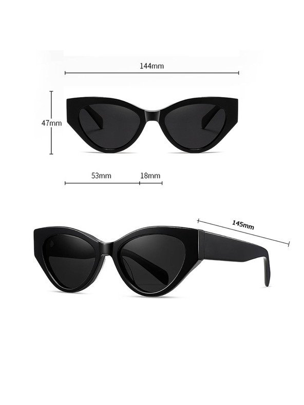 VEYREY VeyRey Acetat polarisierte Cat-Eye Sonnenbrille Zurgug