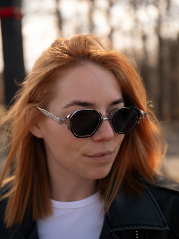 VEYREY Veyrey High-End polarisierte Lennon-Sonnenbrille Gug