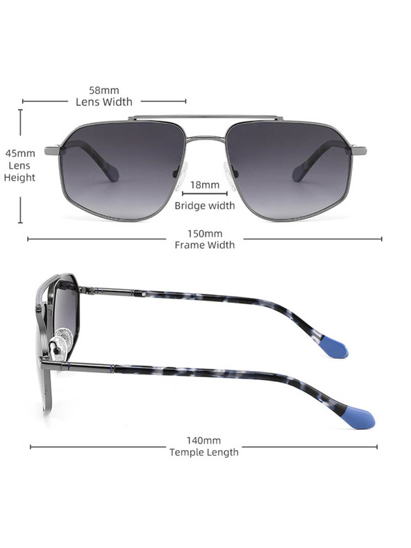 VEYREY Veyrey High-End polarisierte Piloten-Sonnenbrille Shufharz