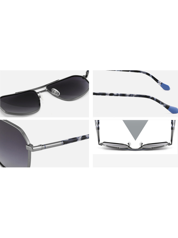 VEYREY Veyrey High-End polarisierte Piloten-Sonnenbrille Shufharz