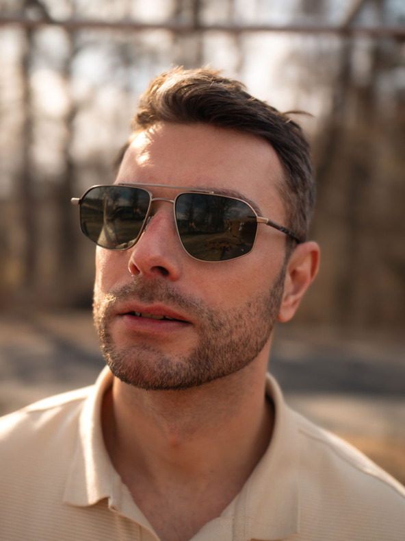 VEYREY Veyrey High-End polarisierte Piloten-Sonnenbrille Shufharz