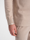 Ombre Clothing Beige Herren Trainingsanzug Polokragen Sweatshirt + Hose Ombre Kleidung