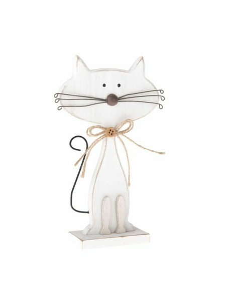 Casa de Engel Holzkatze - weiß, 6/108