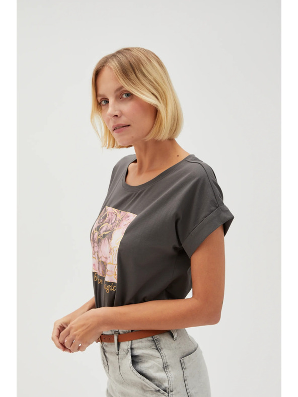 Moodo WOMEN'S TSHIRT L-TS-4630 GRAU Moodo