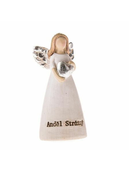 Casa de Engel Polyresin-Engel mit Herz "Schutzengel", 24/384