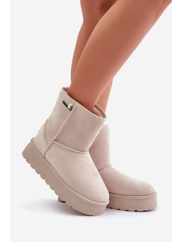 BIG STAR SHOES Damen Hochplateau Schnee Big Star Hellbeige