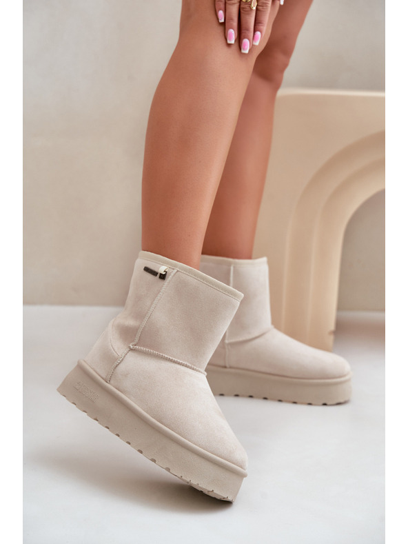 BIG STAR SHOES Damen Hochplateau Schnee Big Star Hellbeige