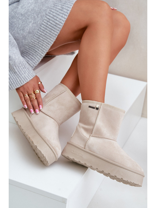 BIG STAR SHOES Damen Hochplateau Schnee Big Star Hellbeige