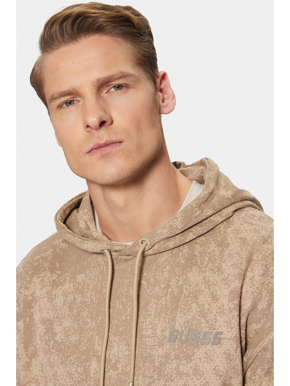 Guess Jeans Herren Beige Hoodie Gotam Guess Jeans