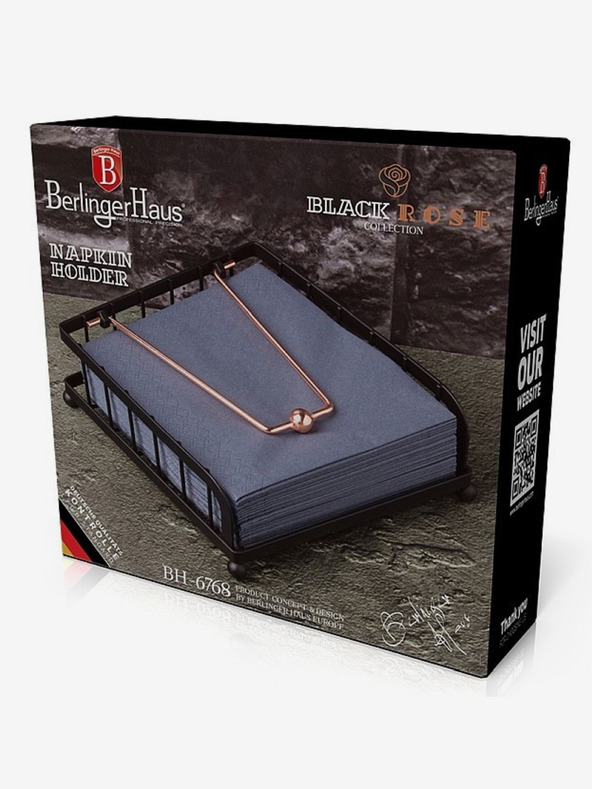 Berlingerhaus Serviettenhalter Kollektion Schwarze Rose BERLINGERHAUS