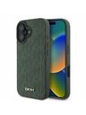 DKNY DKNY PU-Leder Rückseite Hülle für iPhone 16 Grün