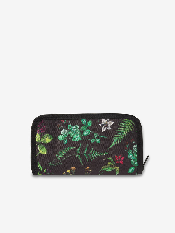 Dakine Grün-schwarze Damen-Blumengeldbörse Dakine Luna Wallet Woodland Floral