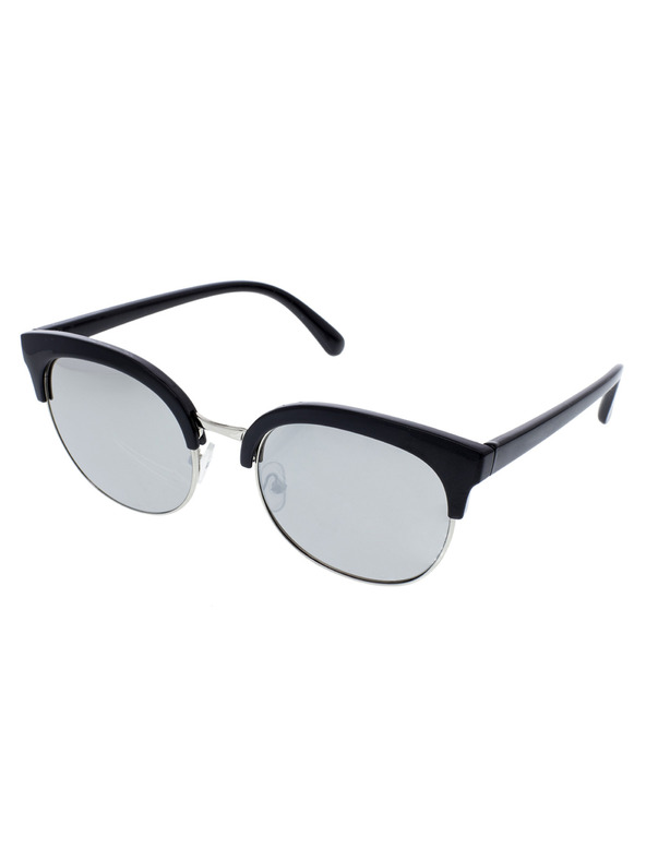 OEM OEM Sonnenbrille randlos Juli meliert braun mit blauen Gläsern