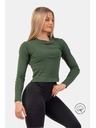 Nebbia Geripptes Langarm-T-Shirt aus Bio-Baumwolle 415 Nebbia