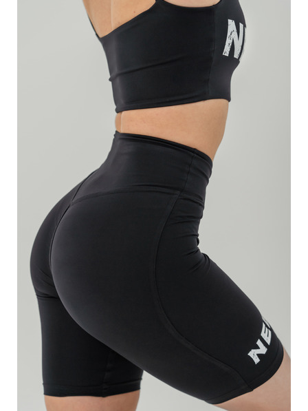 Nebbia Leggings Shorts mit hoher Taille 9" SNATCHED 614 XS, schwarz