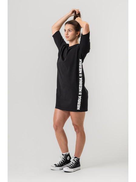 Nebbia Oversized T-Shirt Kleid NEBBIA CLUB 594 XS/S, schwarz