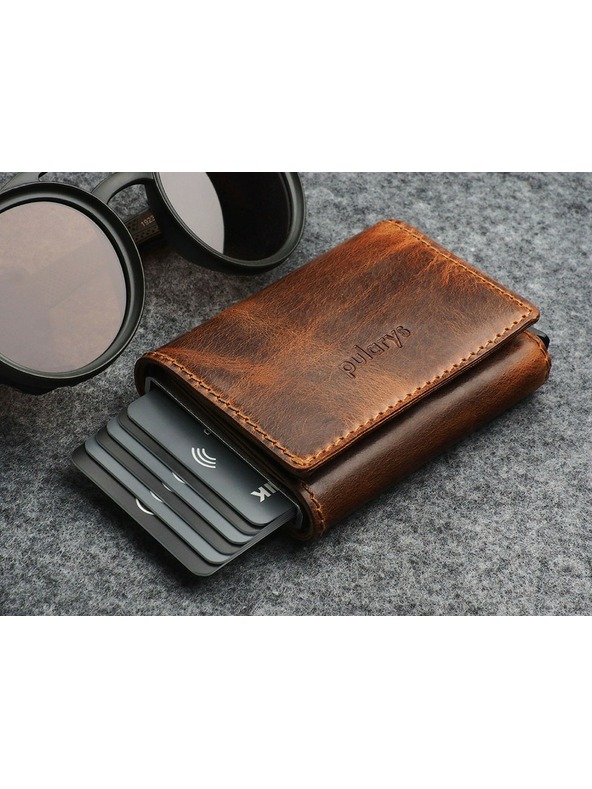 Pularys BOSTO RFID-Geldbörse - Saddle Leather