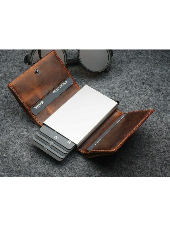 Pularys BOSTO RFID-Geldbörse - Saddle Leather