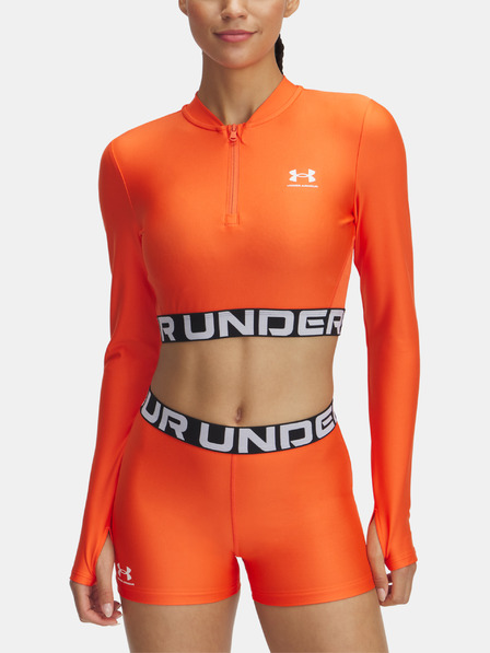 Under Armour Damen-T-Shirt Under Armour HeatGear Rib 1/4 Zip LS