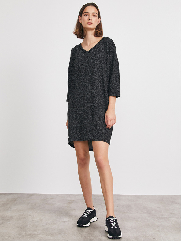 ZOOT.lab Schwarzes gemustertes lockeres Kleid METROOPOLIS by ZOOT.lab Eustacia