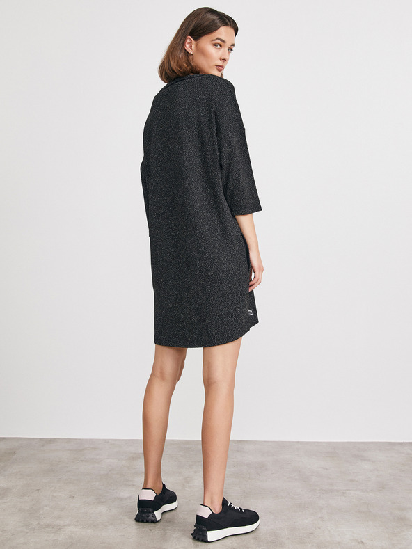 ZOOT.lab Schwarzes gemustertes lockeres Kleid METROOPOLIS by ZOOT.lab Eustacia