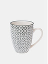 Dakls Weiße gemusterte Keramik Tasse Dakls 350 ml