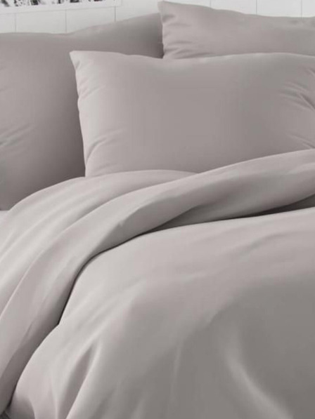 Kvalitex Satiniertes französisches Bettwäsche-Set LUXURY COLLECTION 1+2, 220x200, 70x90cm Hellgrau
