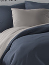 Kvalitex Satin-Bettwäsche LUXURY COLLECTION 1+2, 240x200, 70x90cm dunkelgrau / hellgrau