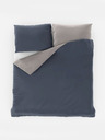 Kvalitex Satin-Bettwäsche LUXURY COLLECTION 1+2, 240x200, 70x90cm dunkelgrau / hellgrau