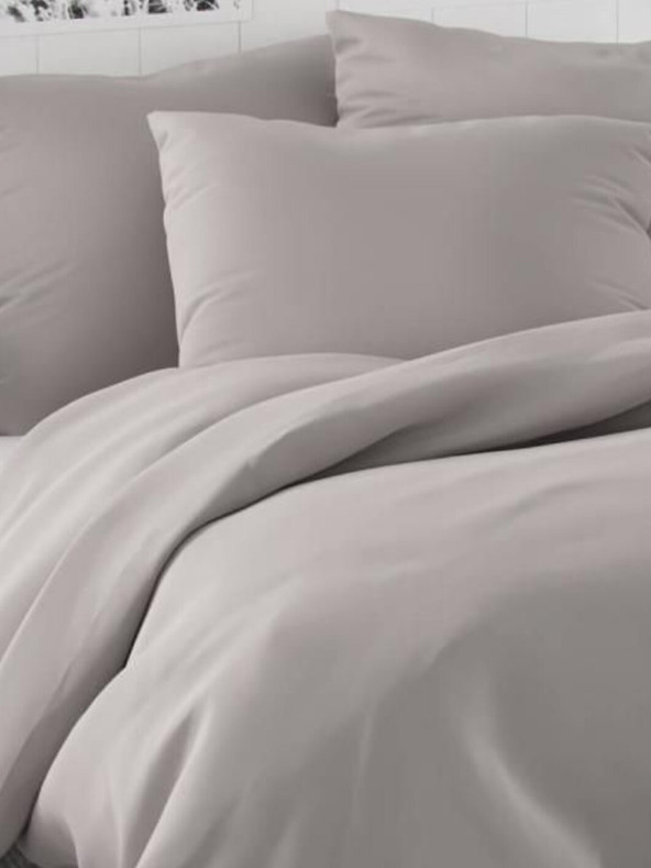 Kvalitex Satin Bettwäsche-Set LUXURY COLLECTION 1+2, 200x200, 70x90cm hellgrau