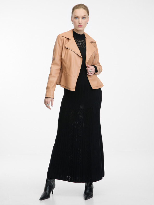 Orsay Hellbraune Damen-Lederjacke von ORSAY