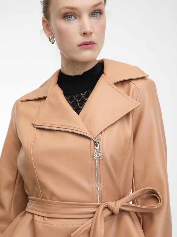 Orsay Hellbraune Damen-Lederjacke von ORSAY