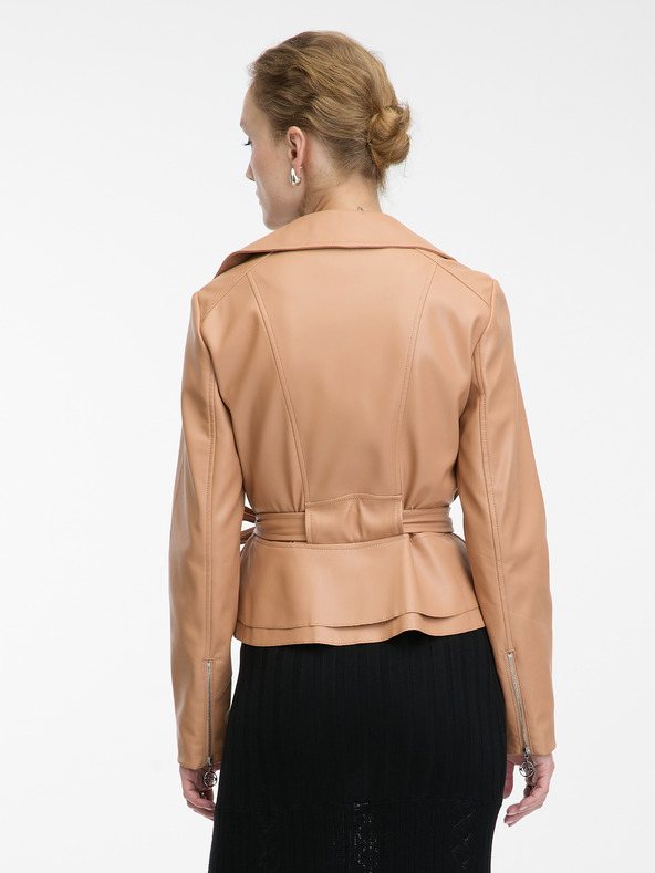 Orsay Hellbraune Damen-Lederjacke von ORSAY