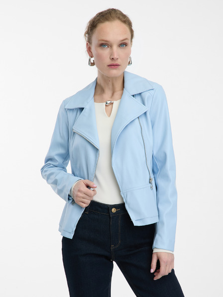 Orsay Hellblaue Damen-Kunstlederjacke ORSAY