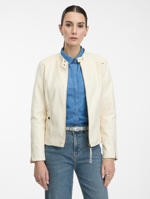 Orsay Cremefarbene Damen-Jacke mit Stehkragen von ORSAY