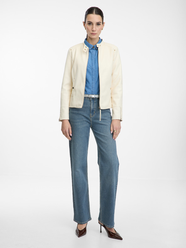 Orsay Cremefarbene Damen-Jacke mit Stehkragen von ORSAY