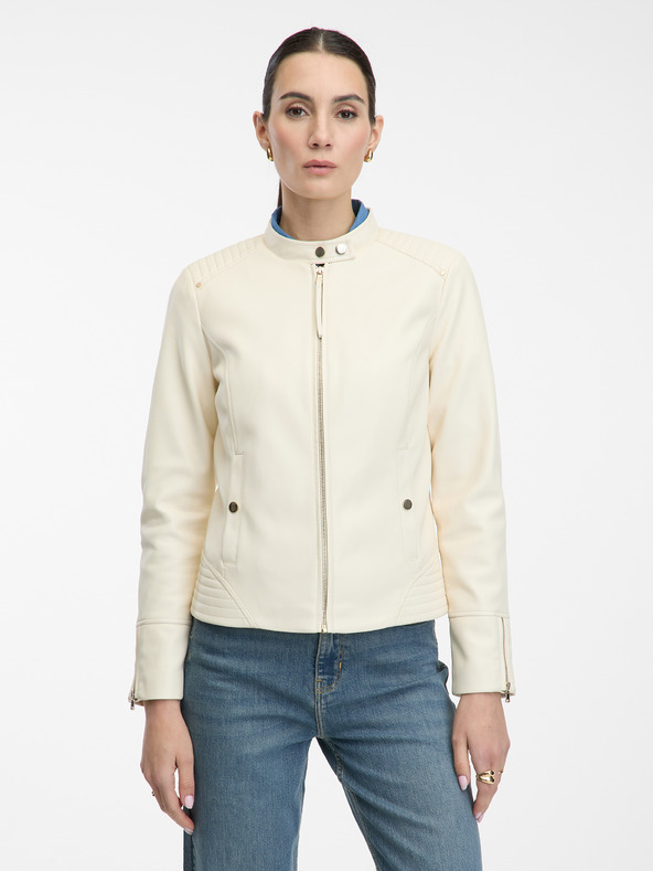 Orsay Cremefarbene Damen-Jacke mit Stehkragen von ORSAY