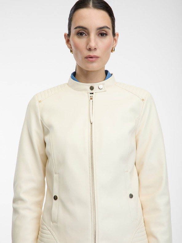 Orsay Cremefarbene Damen-Jacke mit Stehkragen von ORSAY