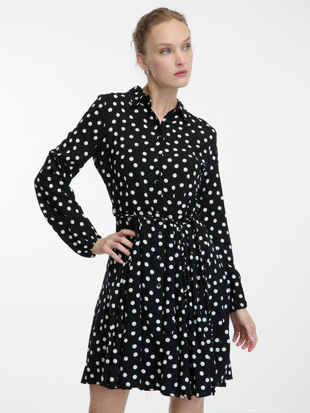 Orsay Schwarzes Damen-Hemdblusenkleid knielang von ORSAY