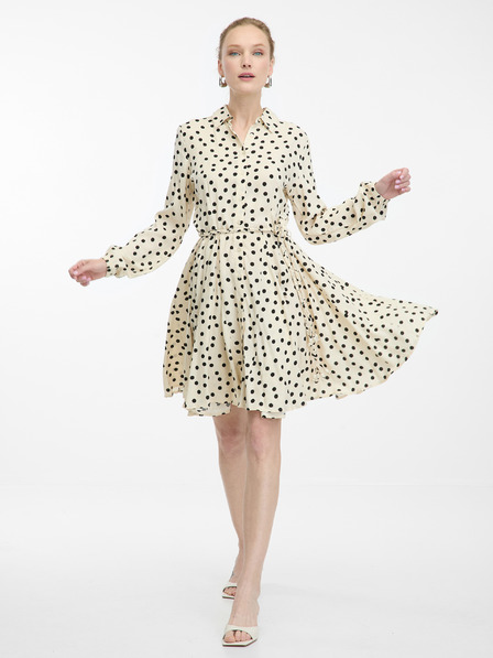 Orsay Cremefarbene Damen-Hemdblusenkleid knielang von ORSAY