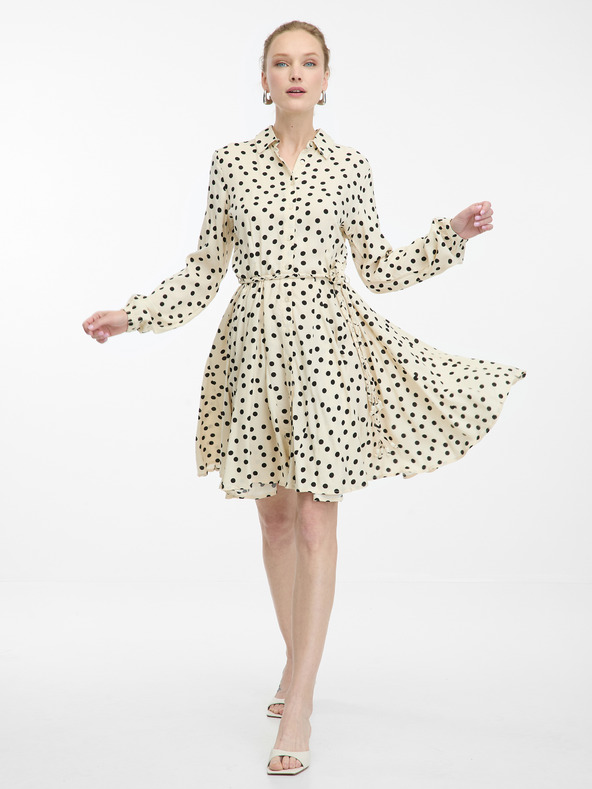 Orsay Cremefarbene Damen-Hemdblusenkleid knielang von ORSAY