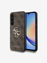 Guess Guess PU 4G Metall Logo Rückseite Hülle für Samsung Galaxy A35 5G Brown