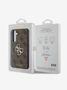 Guess Guess PU 4G Metall Logo Rückseite Hülle für Samsung Galaxy A35 5G Brown