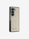 Guess Guess PC/TPU Glitzer Flakes Metall Logo Rückseite Hülle für Samsung Galaxy Z Fold 6 Gold