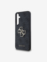 Guess Guess PU 4G Metall Logo Rückseite Hülle für Samsung Galaxy A55 5G Grey
