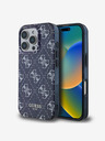 Guess Guess IML Denim Effect MagSafe Rückseite Hülle für iPhone 16 Pro Max Dark Blue