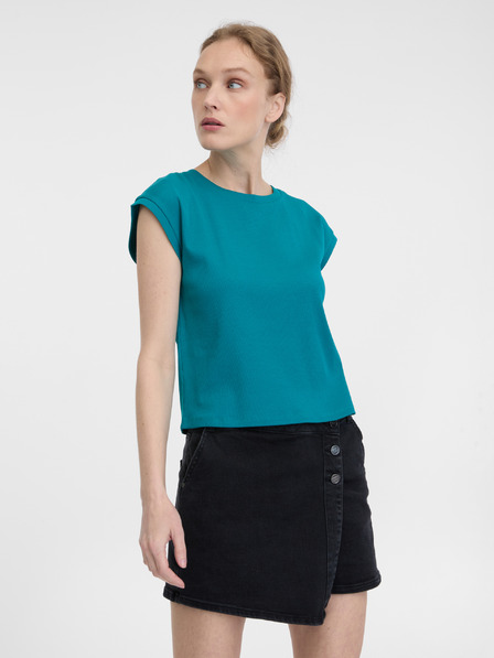 Orsay Türkises Damen-T-Shirt mit kurzen Ärmeln ORSAY
