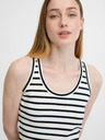 Orsay Weiß-schwarzes Damen Crop Top ORSAY